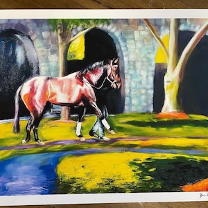 Keeneland Fall Meet Race Horse Fine Art Print- Original Oil Painting by Bre Kort