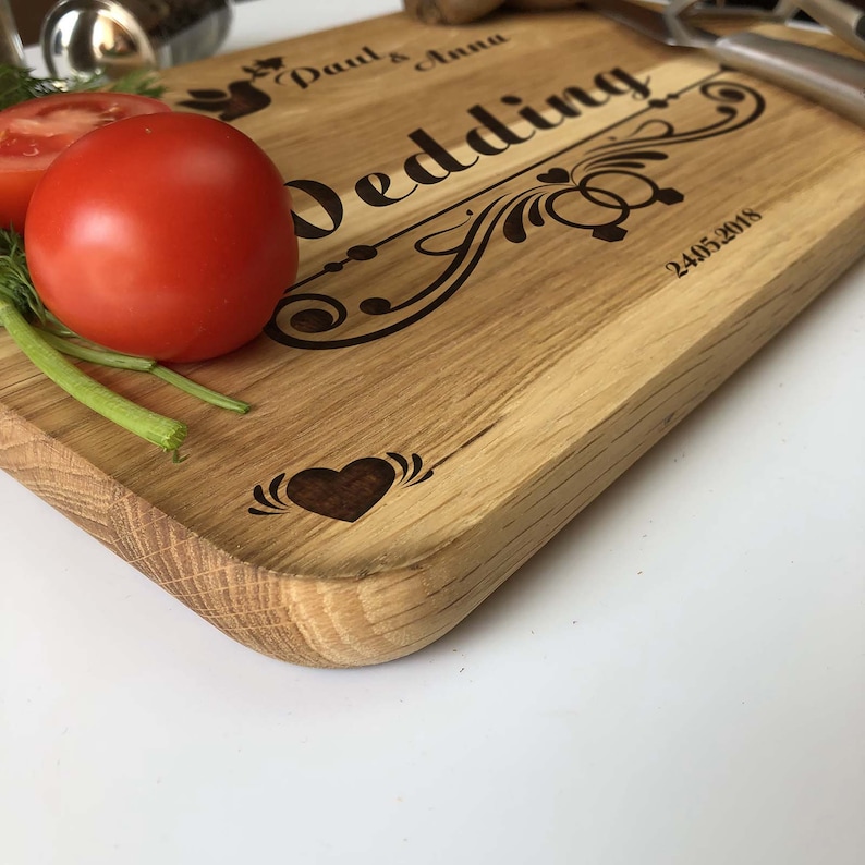 Personalized Cutting Board Chopping Kitchen Decor Housewarming Christmas Wedding Birthday Engraved Annivesary Block Cheese Wedding Board