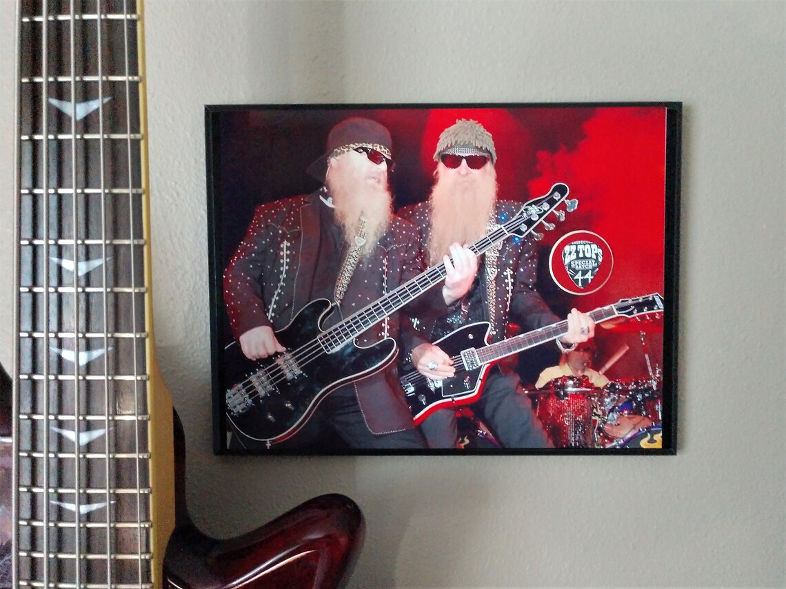 ZZ TOP Wall Plaque With Guitar Pick Etsy