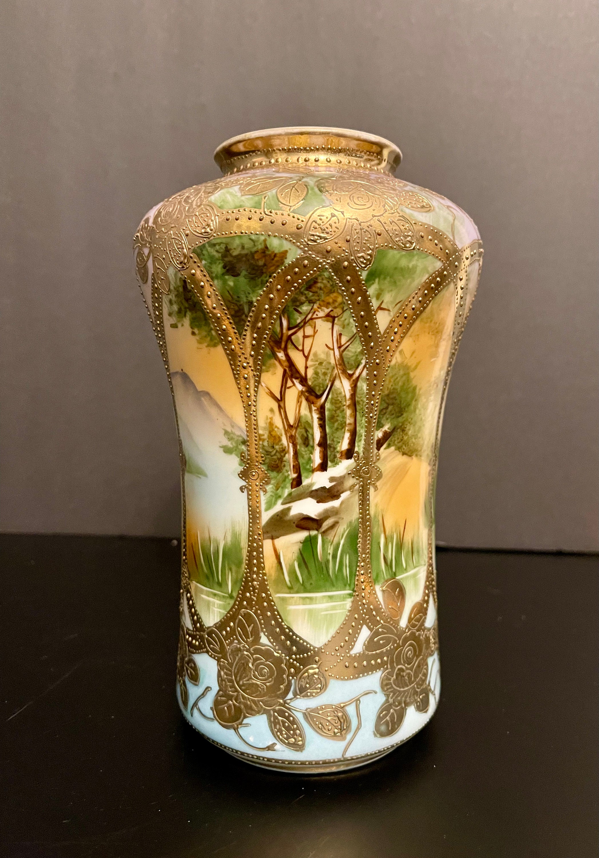 Antique Nippon Vase Etsy