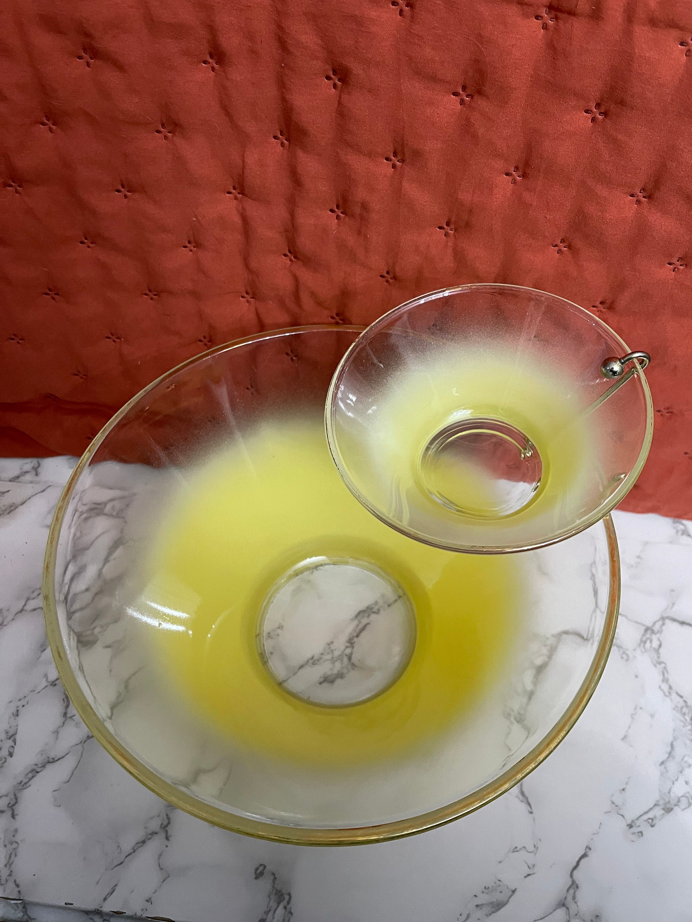 Blendo Yellow Ombre Fade Chip and Dip Set With Bracket Etsy