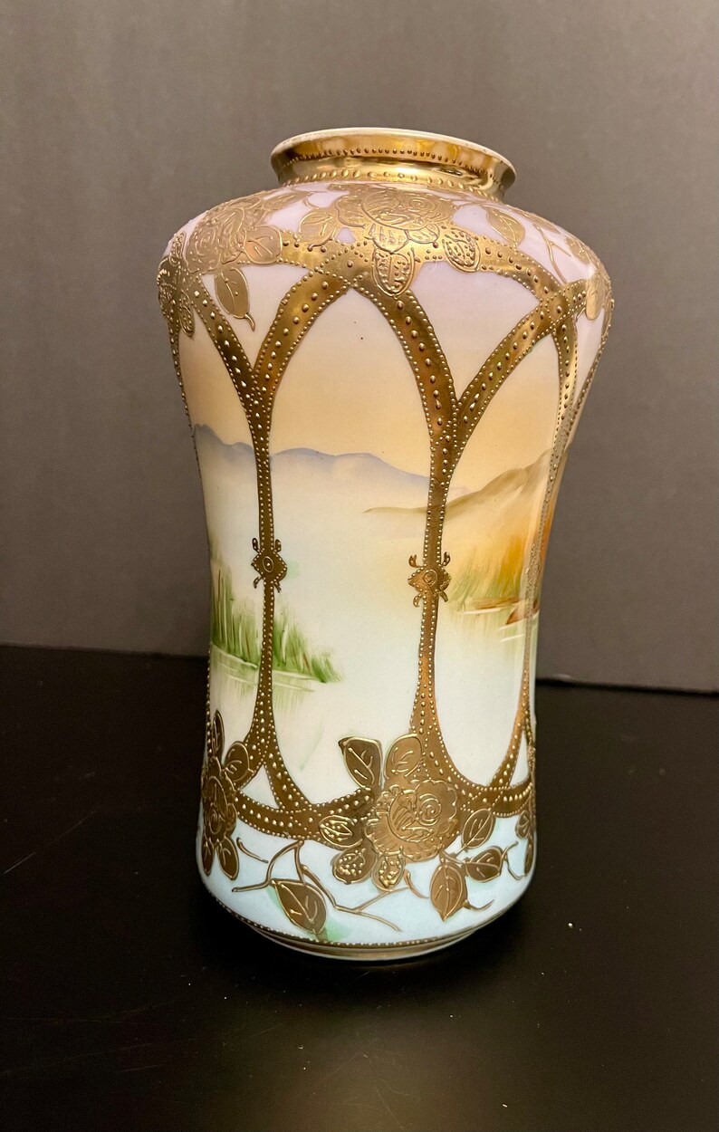 Antique Nippon Vase Etsy