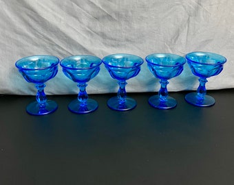 Set of 5 Williamsburg Imperial Glass Sherbet Glasses