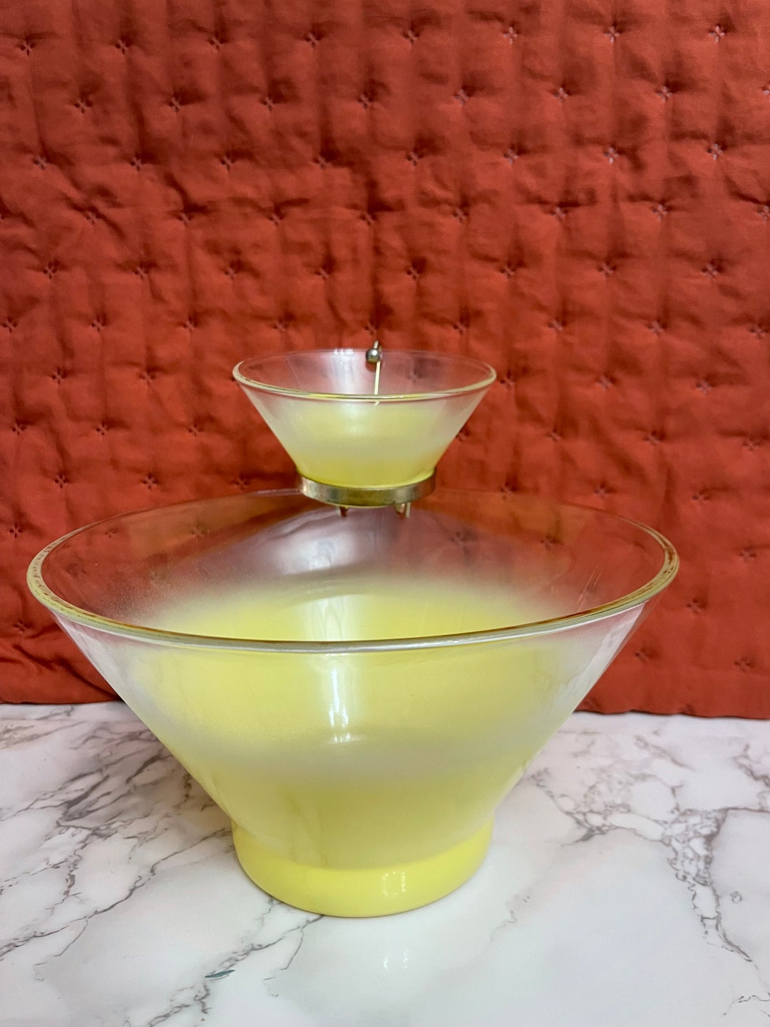 Blendo Yellow Ombre Fade Chip and Dip Set With Bracket Etsy