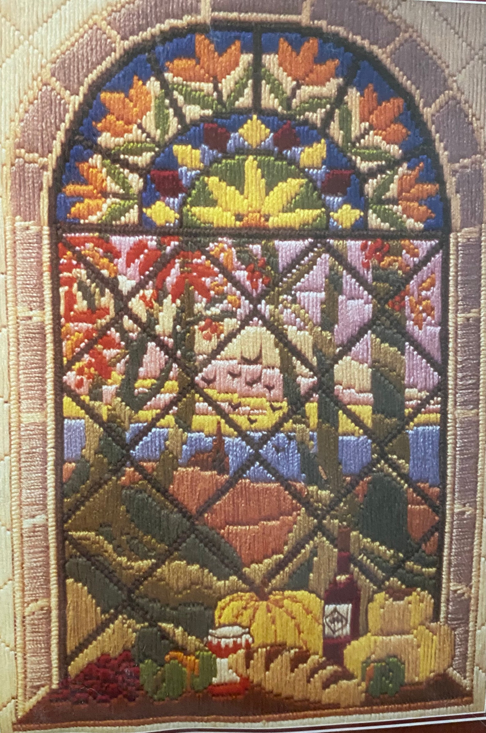 Long Stitch Needlepoint Kit Autumn Through the Window by Etsy