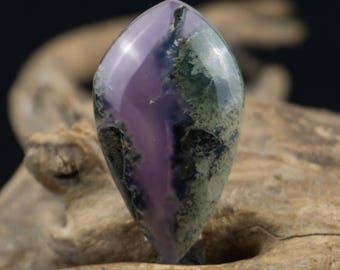 Unique Purple Moss Agate Cabochon