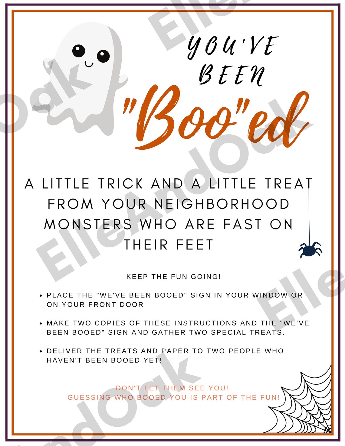 You've Been Booed Printable - Etsy