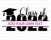Class Of 2022 SVG Hats Off To The Grad Graduation 2022 Svg Split Monogram Class Of 2022 Svg Graduation Cap Svg Clipart Cricut Silhouette