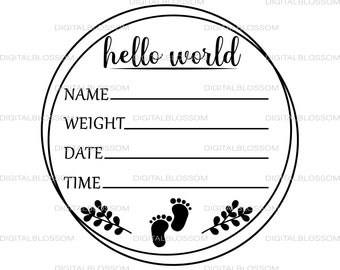 Download Baby Stats Svg Etsy