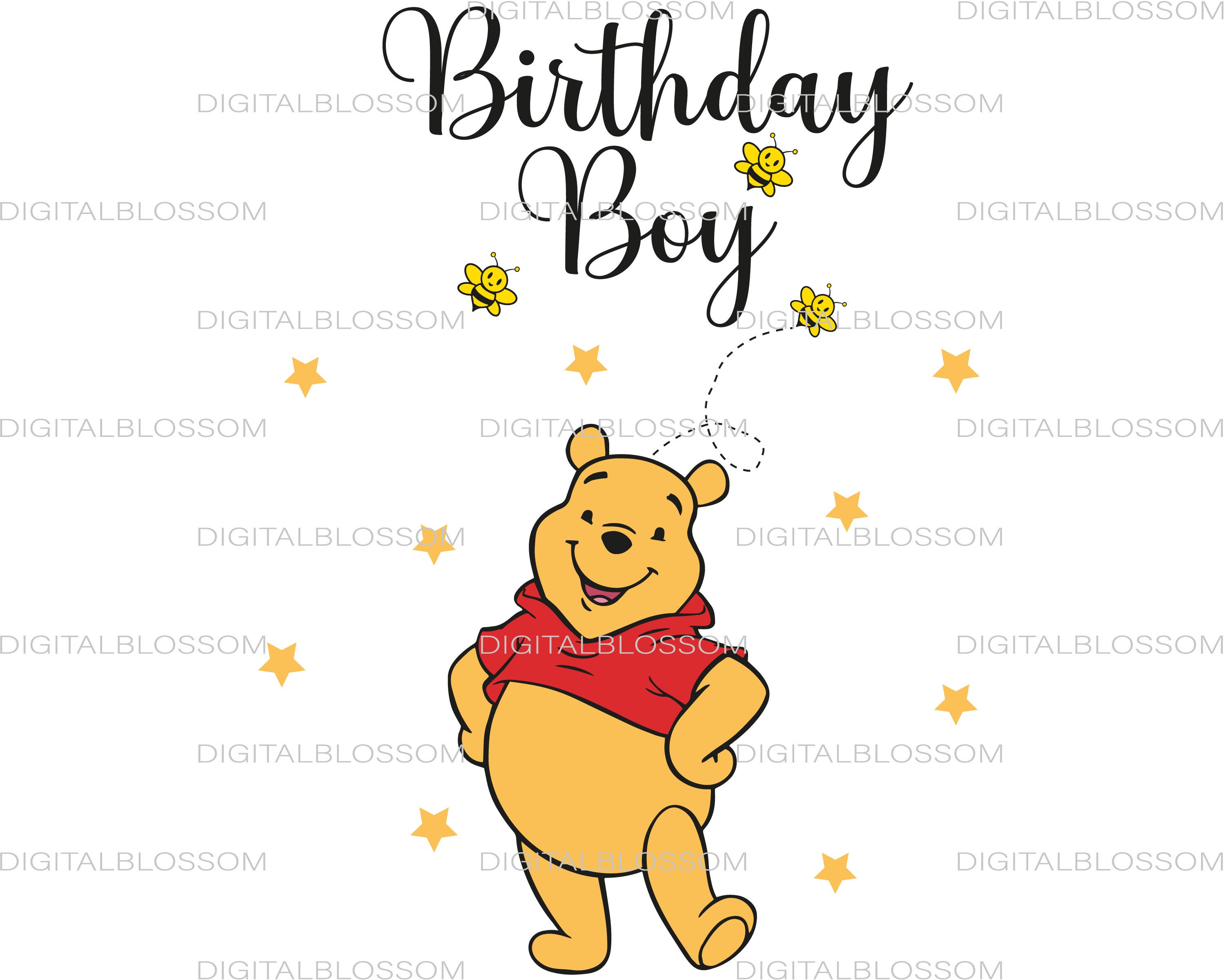 Birthday Svg Winnie The Pooh Svg Baby Svg Cricut file ...