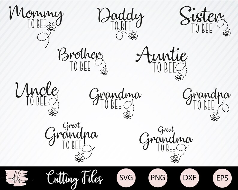 Download Baby Bee SVG Bundle Mommy Daddy Brother Sister Grandma | Etsy