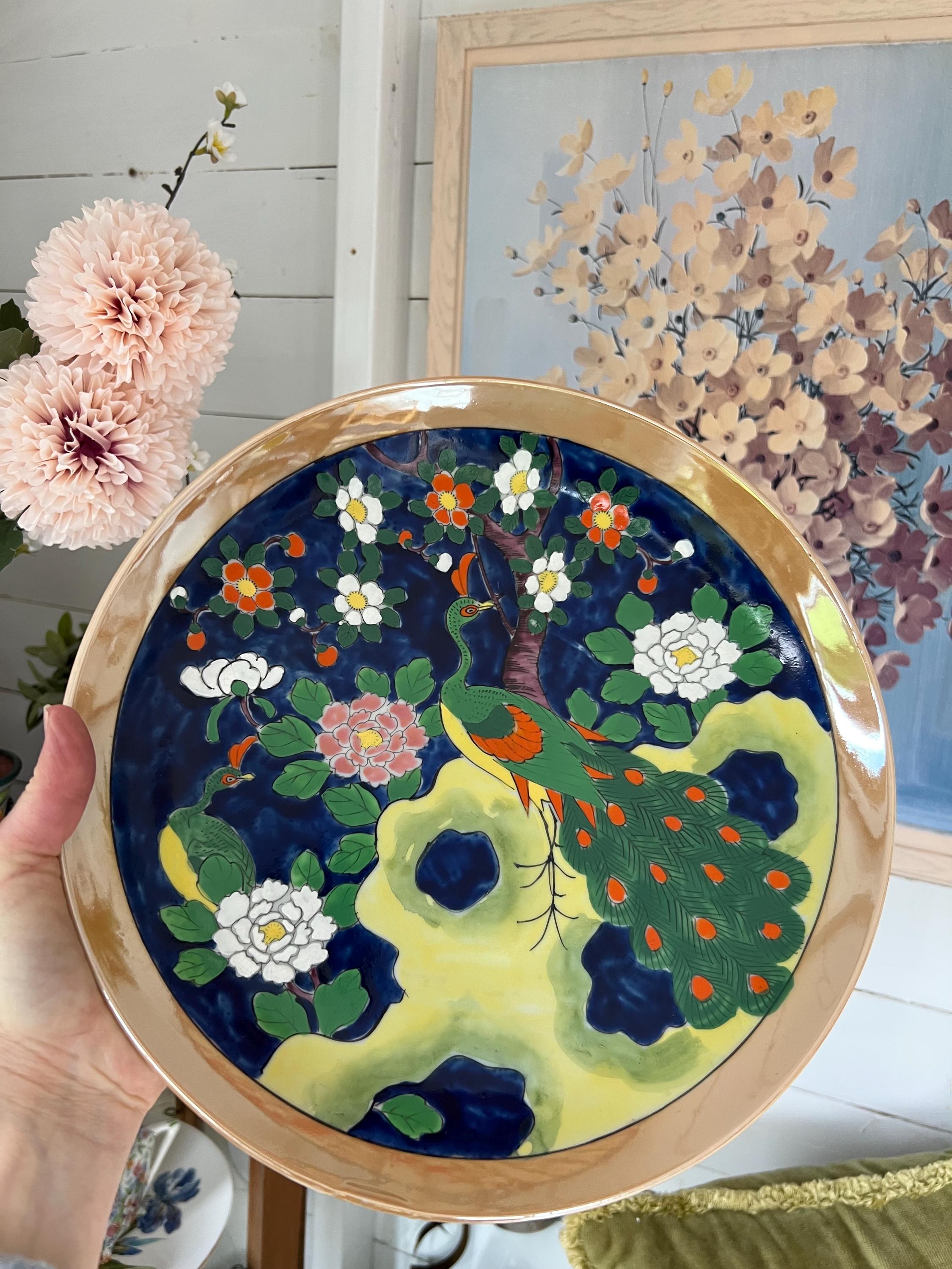 Japanese Vintage Hand Painted Blue Plates - Etsy
