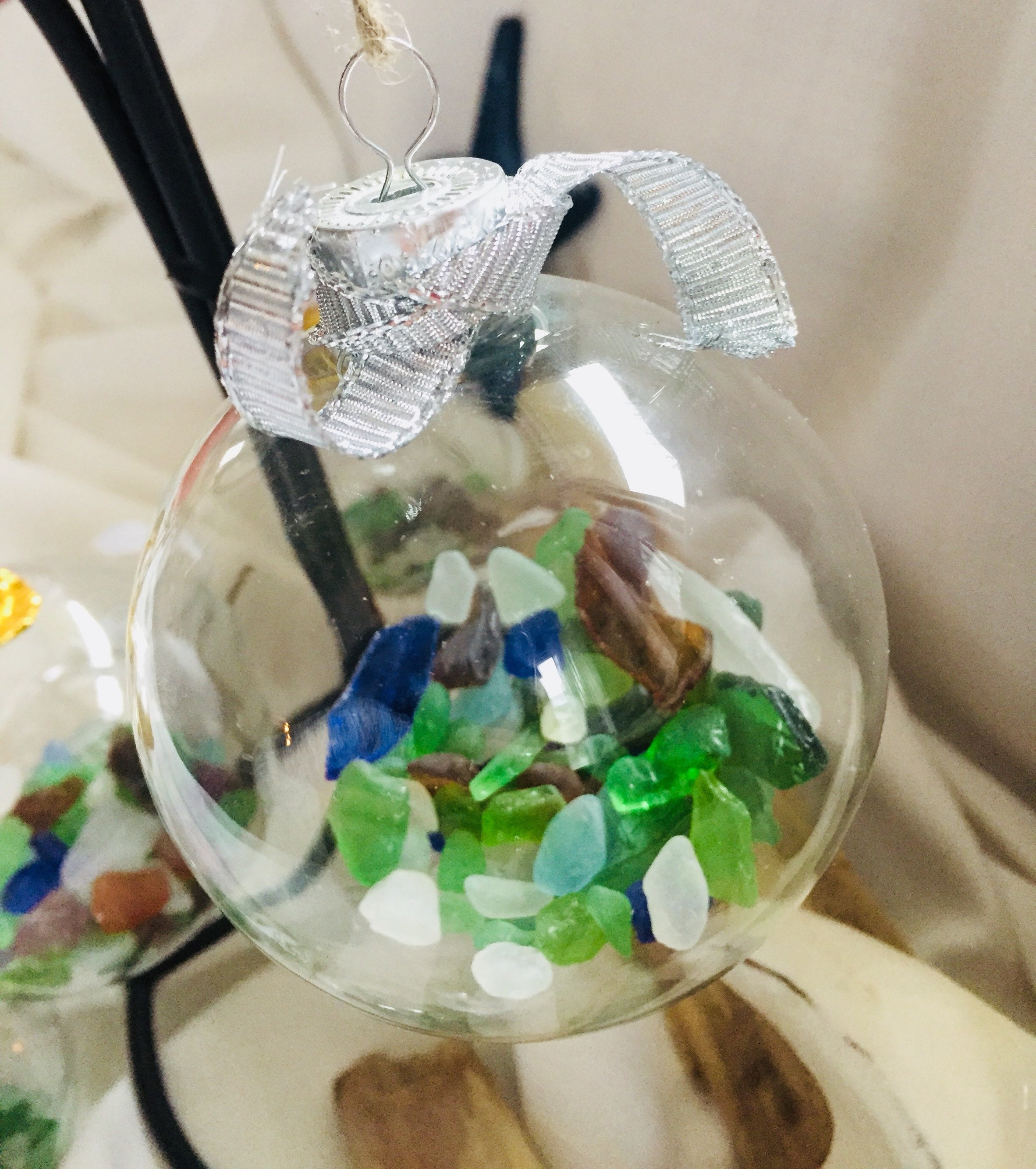 Beach Glass Ornament Large Etsy