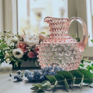 Crystal Glass Flower Vase | Unique Home Decor Crystal Vase | Traditionally Handmade Bohemian Design | Czech Glass | 70 oz (Blue and Rose)