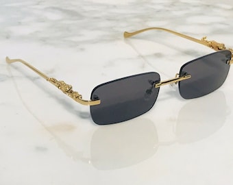 cartier vintage rimless glasses