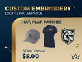 Custom Embroidery Digitizing / Custom Embroidery Pattern/ Custom Digitizing / Embroidery Designs/ Custom Logo Design product logo