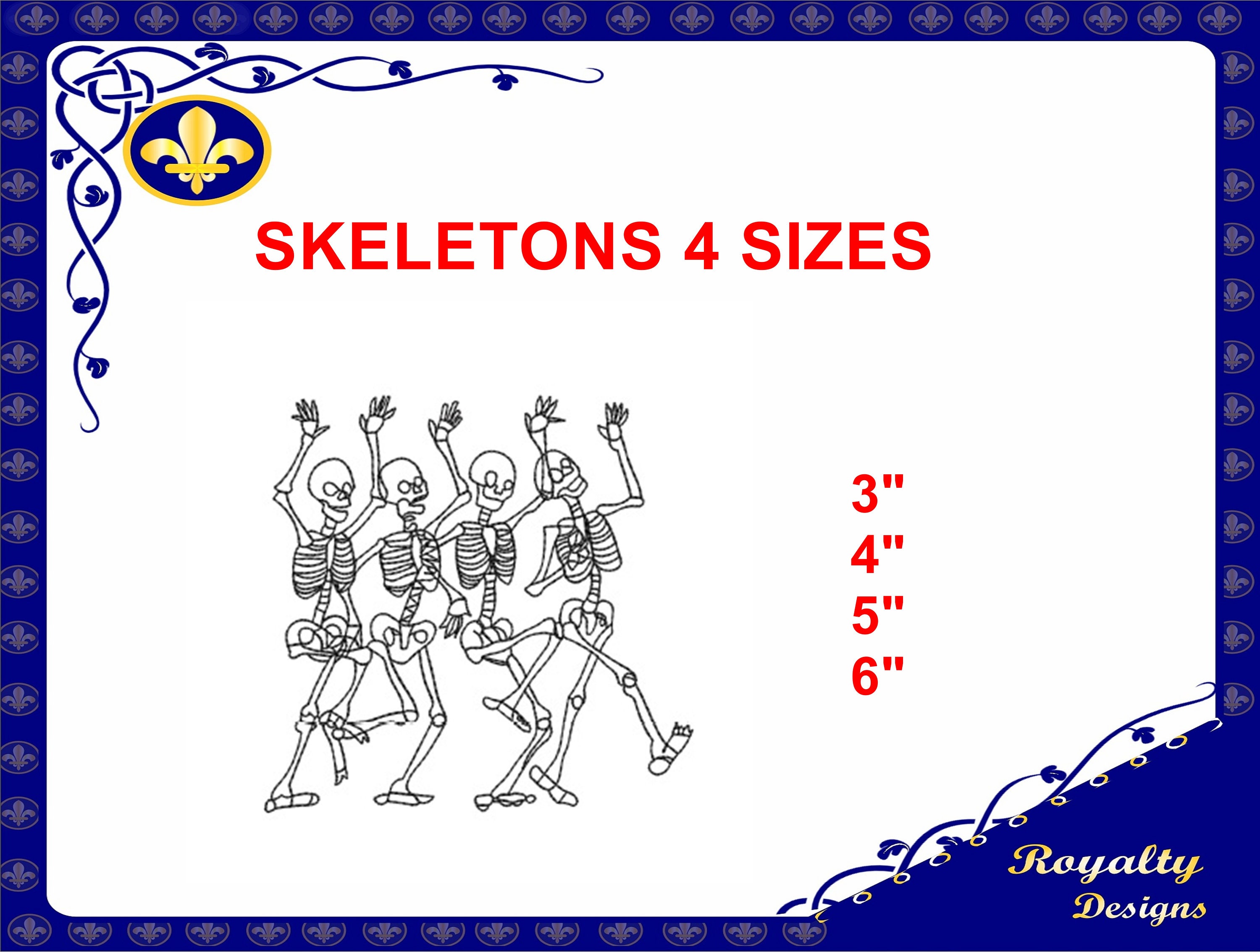 Dancing skeleton embroidery designs machine embroidery designs at