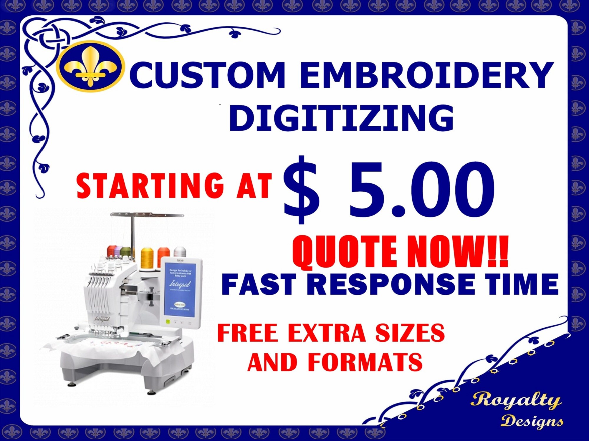 Sewing & Needlecraft Custom embroidery digitizing embroidery machine