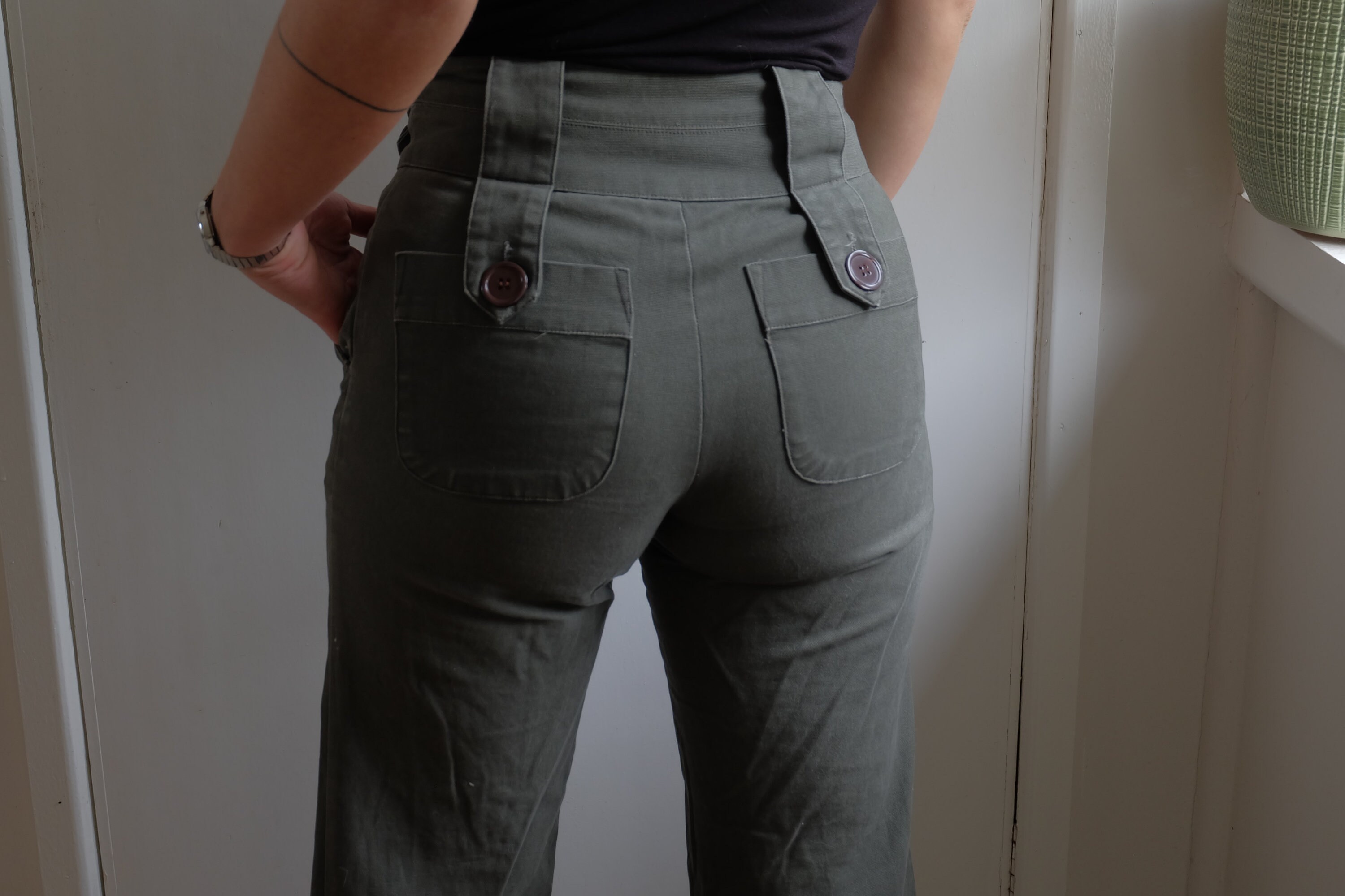 Vintage bootcut khaki pants Etsy