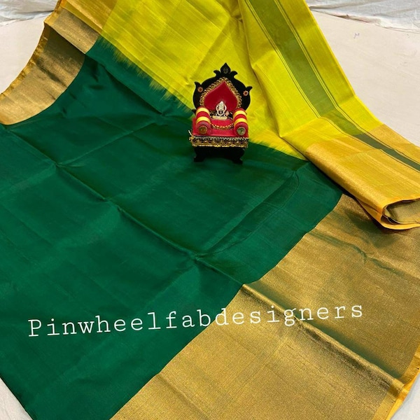 BOTTLE GREEN DRAPED SAREE