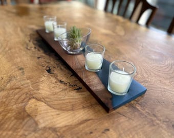 Table Centerpiece, Walnut and Resin