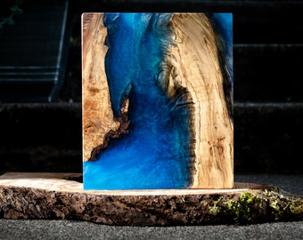 Small Resin and Wood Custom Art Piece