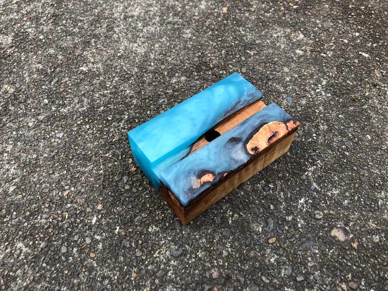 Salvaged Maple and Resin Phone Stand