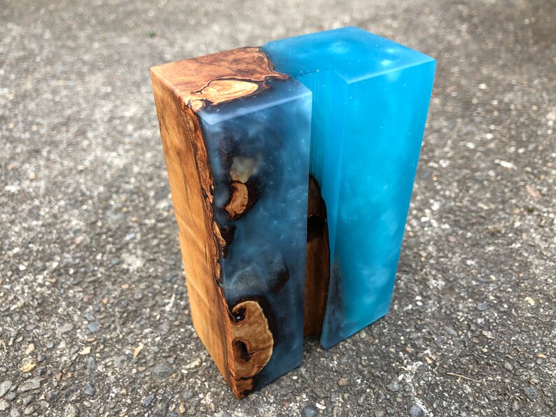 Salvaged Maple and Resin Phone Stand