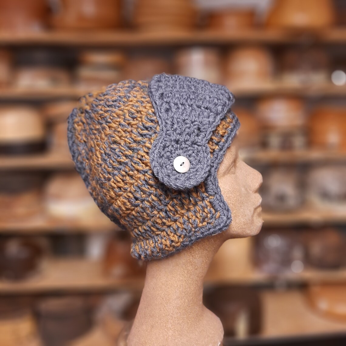 Not Usual Crochet Helmet, Knitted Helmet, Knight Helmet, Movable Visor