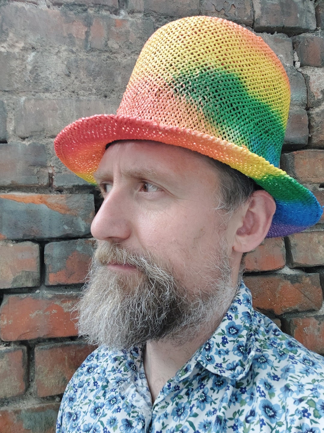 Summer Pride Hat Pride Tophat Rainbow Colored Hat Summer Unisex Hat summer-pride-hat-pride-tophat-rainbow-colored-hat-summer-unisex-hat