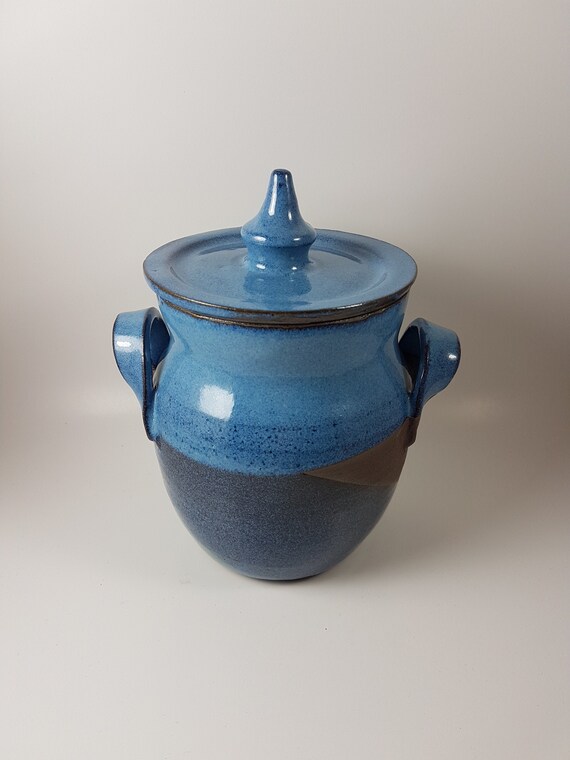 Ceramic pot/jar with lid Etsy