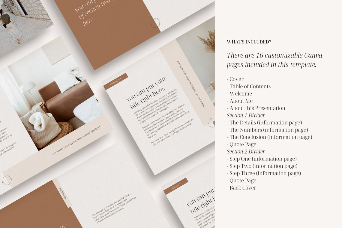 Presentation Template Canva Template Introduction Packet - Etsy