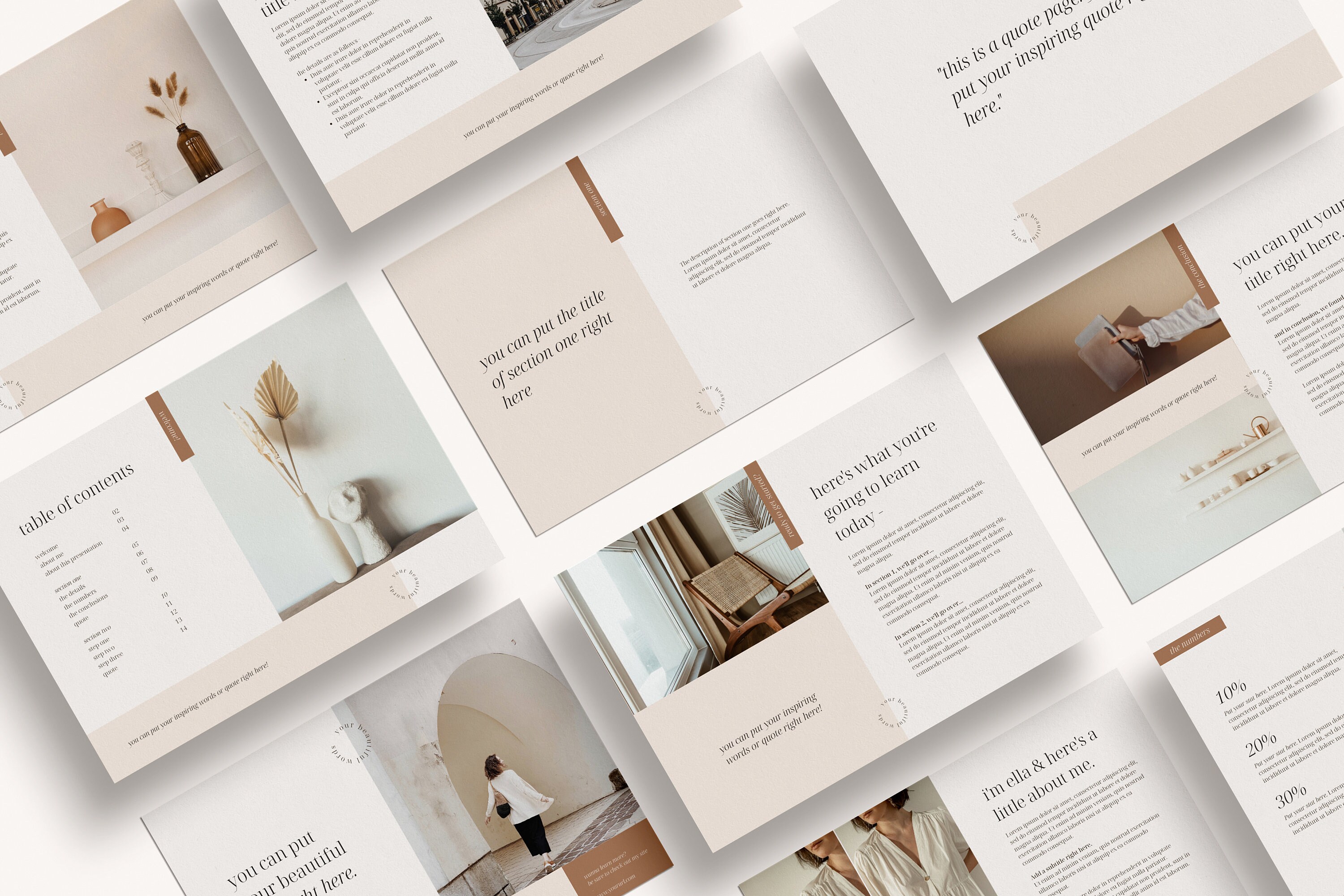 Presentation Template Canva Template Introduction Packet Etsy