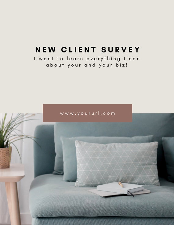 Client Questionnaire New Client Survey Template Branding Questionnaire