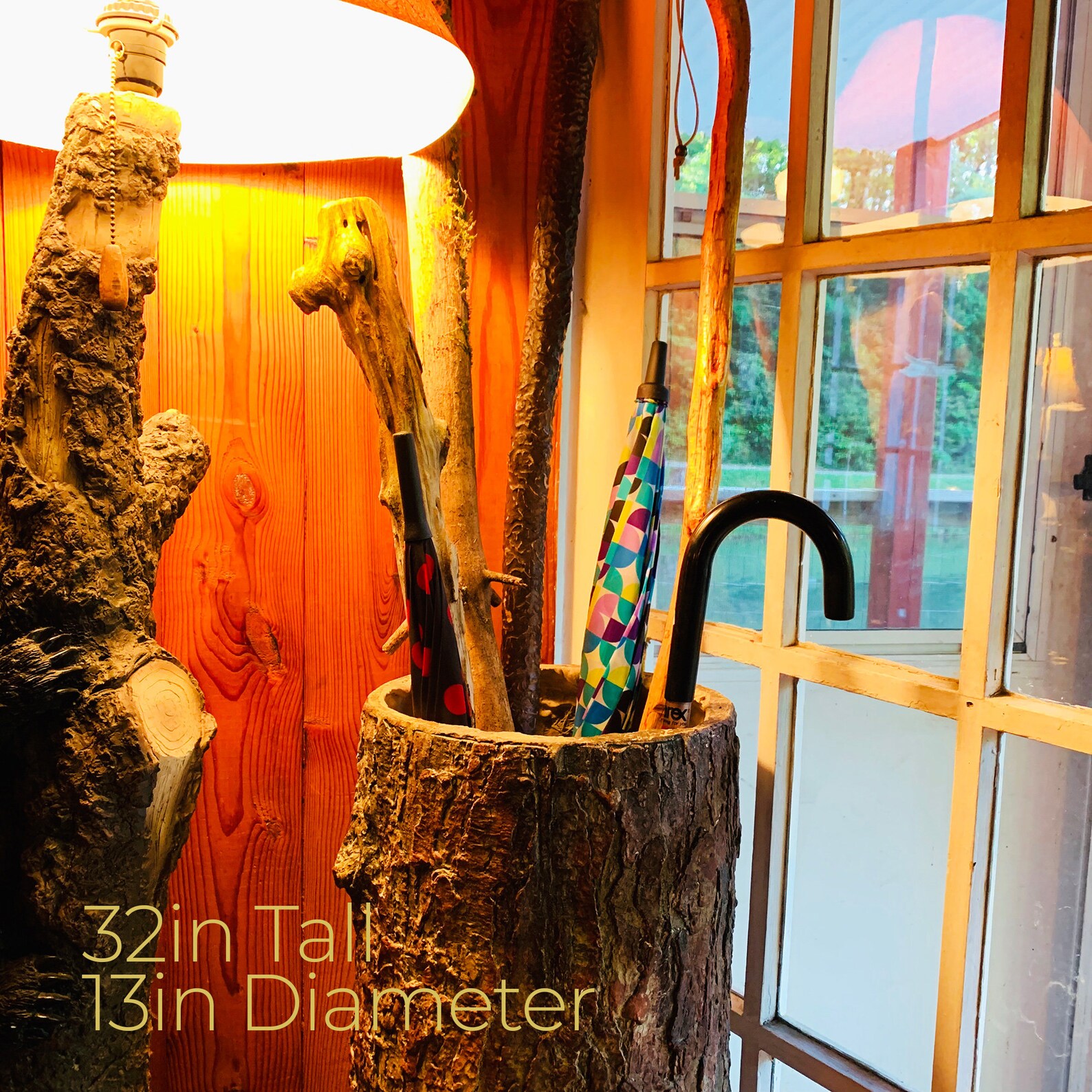 Country Stump Vintage Farmhouse Umbrella Stand. Unique Indoor Etsy