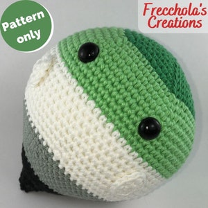 Aromantic flag ghost crochet pattern PDF