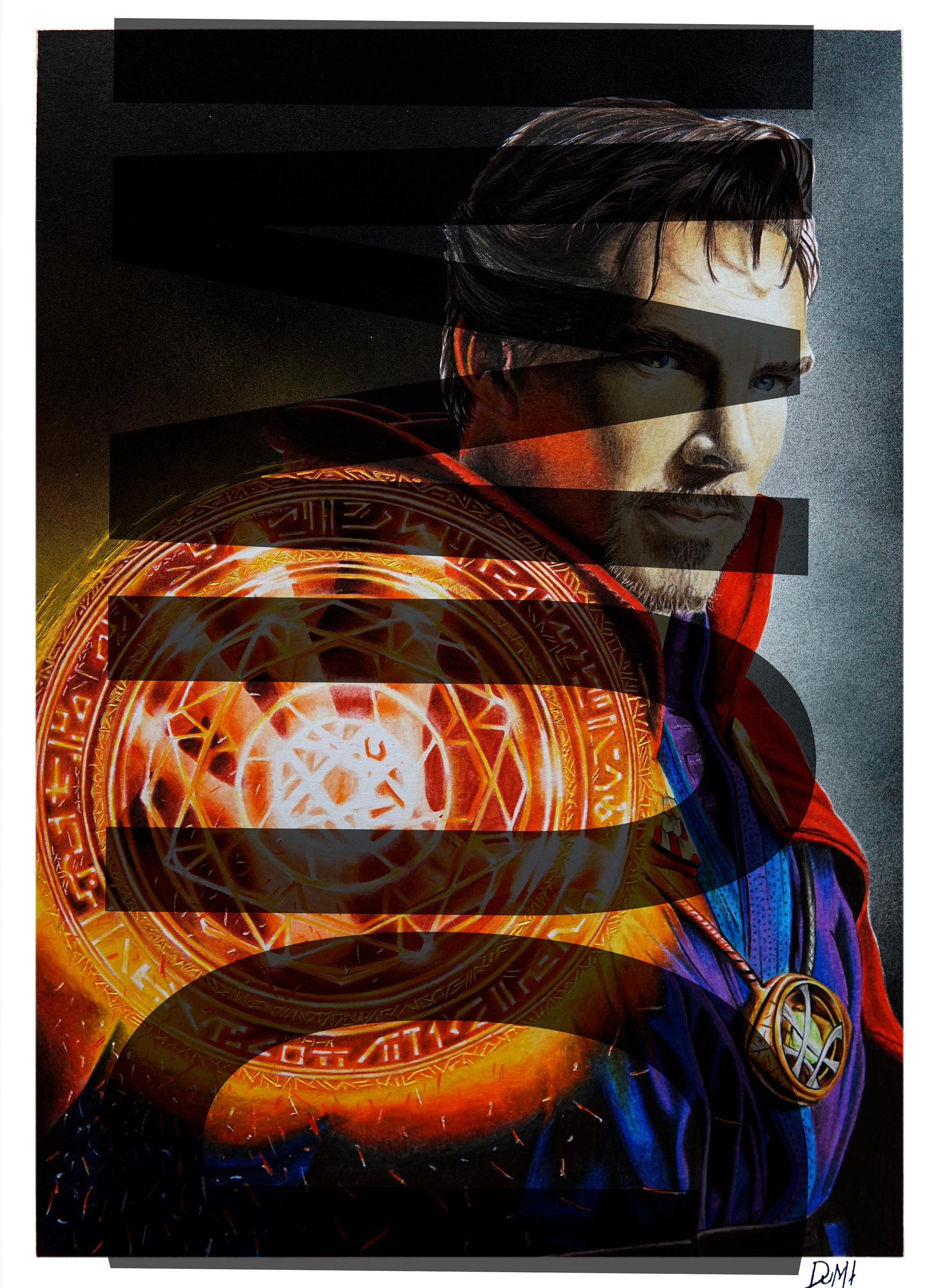 DIGITAL Dr. Strange Colored Pencil Drawing - Etsy