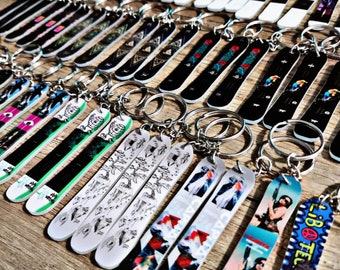 名入れスノーボード形キーホルダー○3D(立体)タイプ○SK8