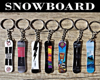 Custom Keychain Snowboard (we can make any model on request just complete the customization in the ad)