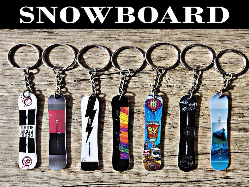 Custom Keychain Snowboard we can make any model on request just complete the customization in the ad image 1