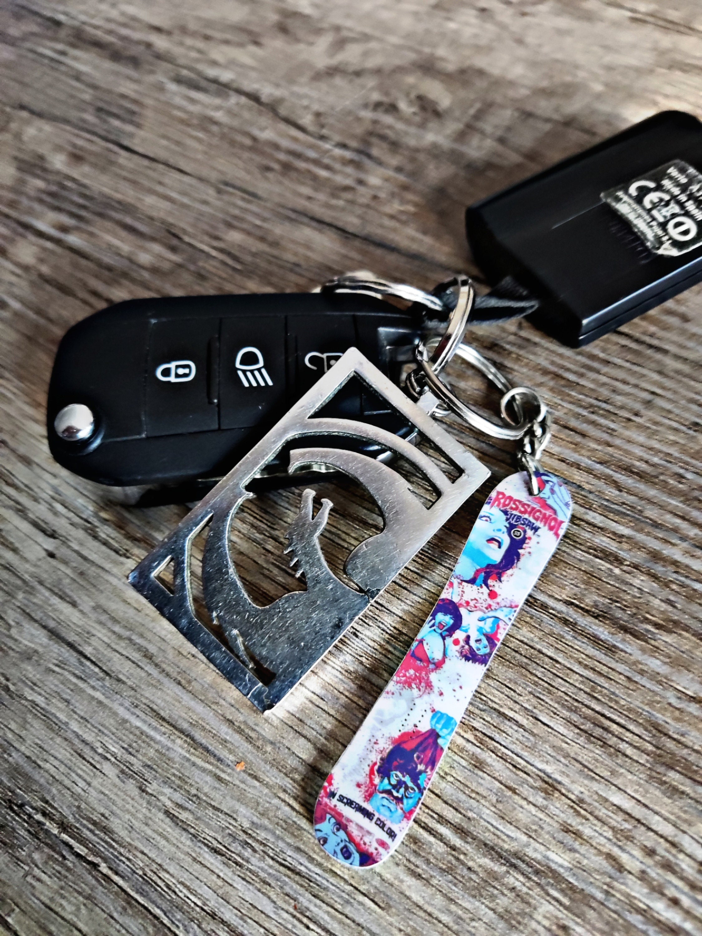 Custom Keychain Snowboard