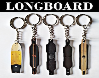 Custom keychain Longboard, skateboard, electric (we can make any model on request just complete the customization in the ad)