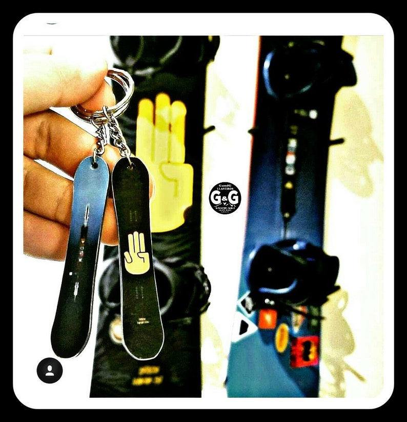 Custom Keychain Snowboard we can make any model on request just complete the customization in the ad image 2