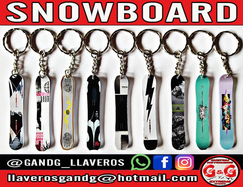 Custom Keychain Snowboard we Can Make Any Model on Request Etsy