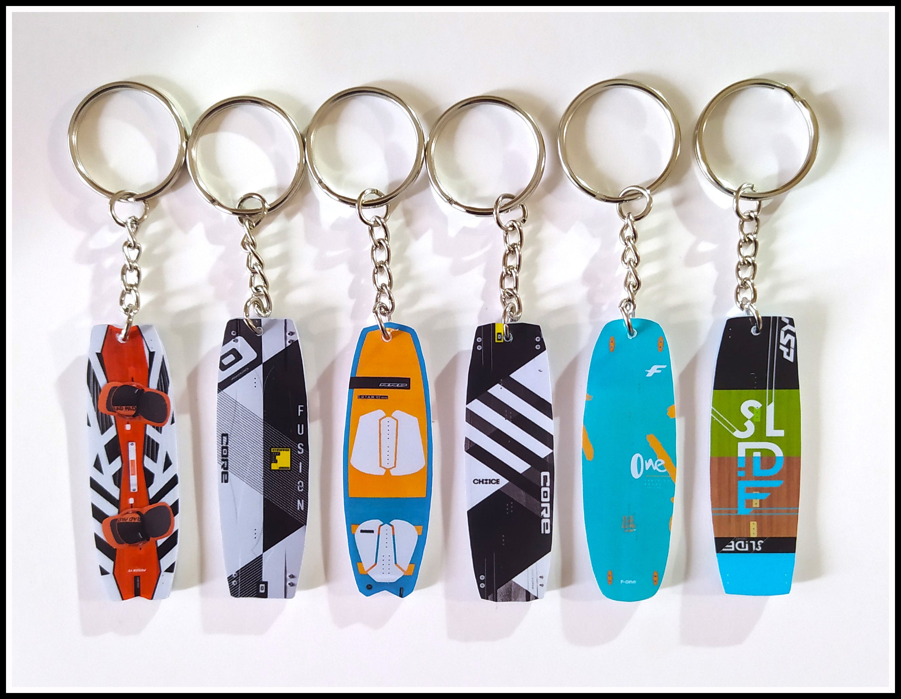 Medium Size Keychains Extreme Sports Snowboard Wakeboard