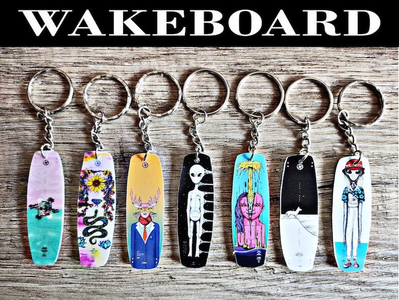 Custom keychains wakeboard, (we can make any model on request just complete the customization in the ad) image 1