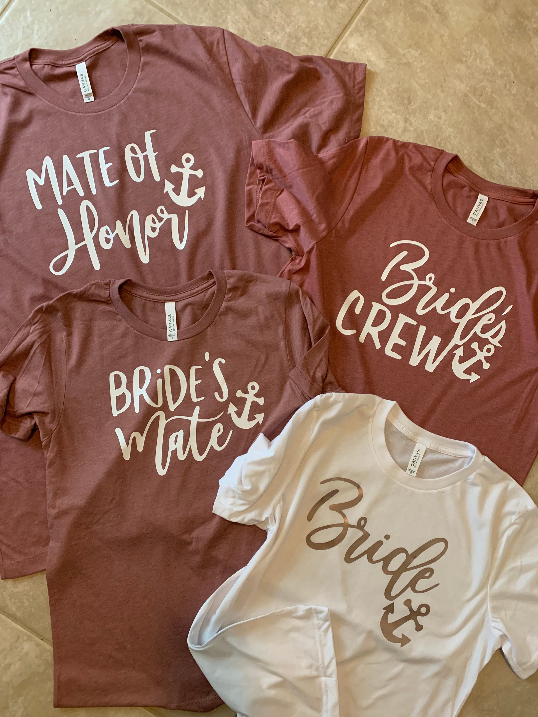Bridal Party Shirts Cruise / Anchored Themed - Etsy Singapore