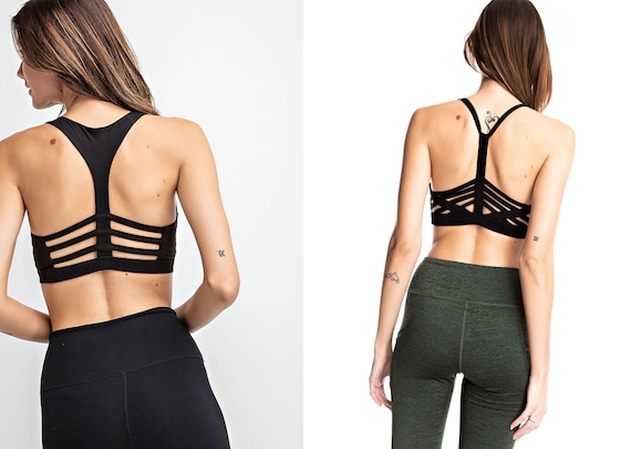 Cage Racerback Padded Bralette Butter Soft Leisurewear Active