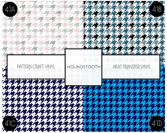 Houndstooth Heat Transfer Vinyl Iron On HTV Transfer Sheet Provided Works with Craft Cutters Siser HTV 12 inch roll Free Shipping 20+