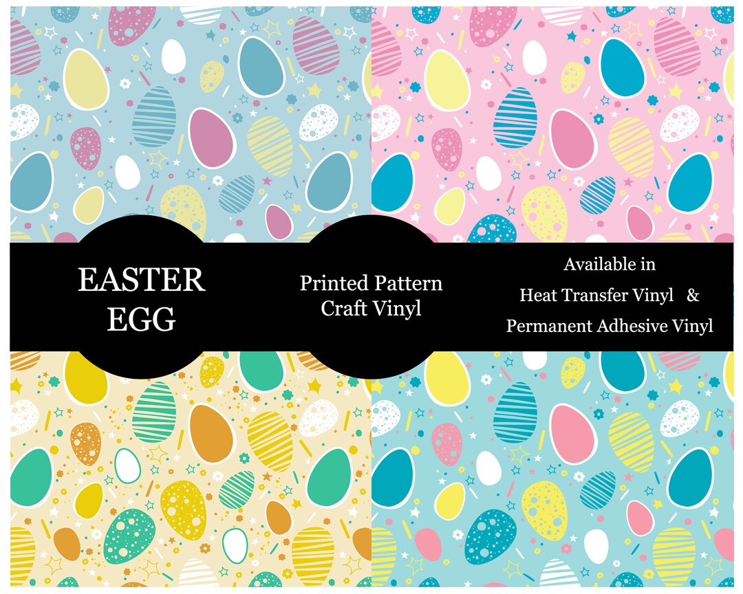 Easter Eggs Vinyl Oracal 651 Permanent Adhesive Decals Stickers, Spring